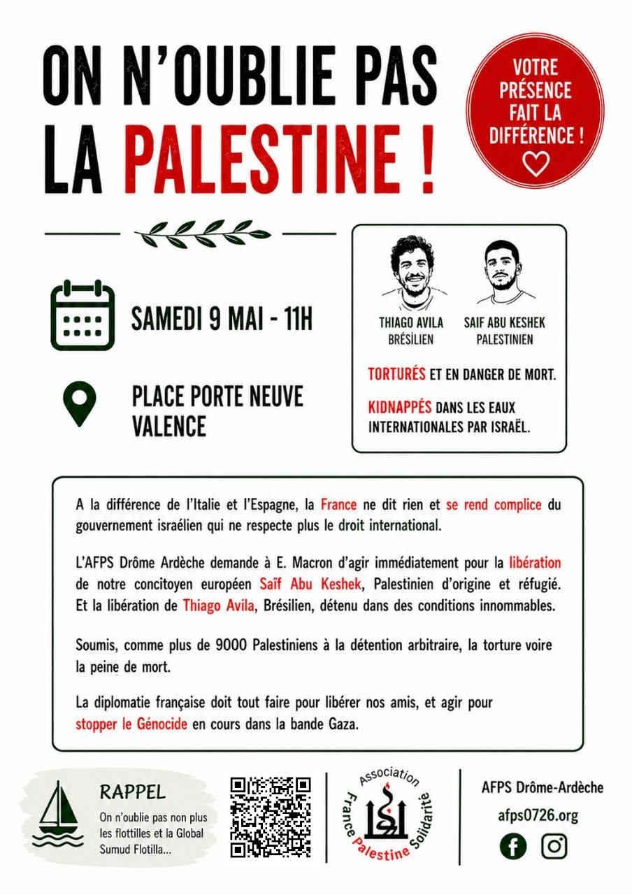 Samedi 9 mai rassemblement Valence
