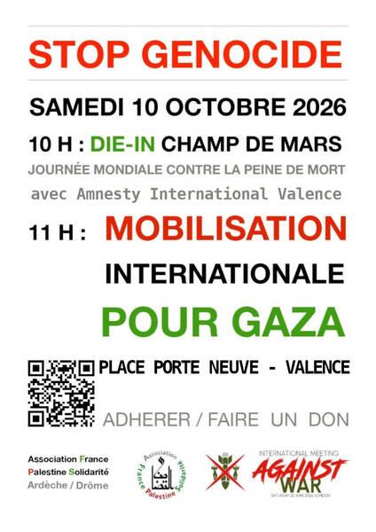 Rassemblement Valence «die-in» 3 octobre 2026