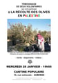 Volontaires recolte olives affiche 28 01 2026